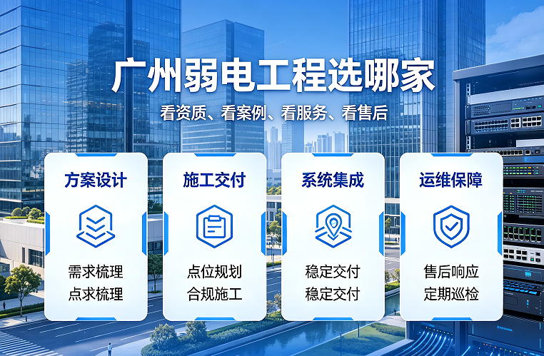 广州工厂弱电智能化综合布线·监控安装·门禁道闸·音响喇叭·网络覆盖·异地组网。本地师傅上门施工，包工包料，售后无忧